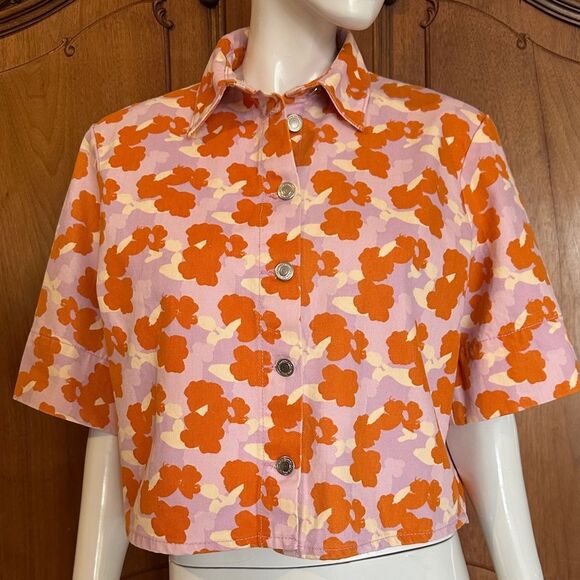 Zara Crop Jacket Connie Floral Oversized Shacket Size XS • BLOGGER FAVORITE • - Picture 11 of 16